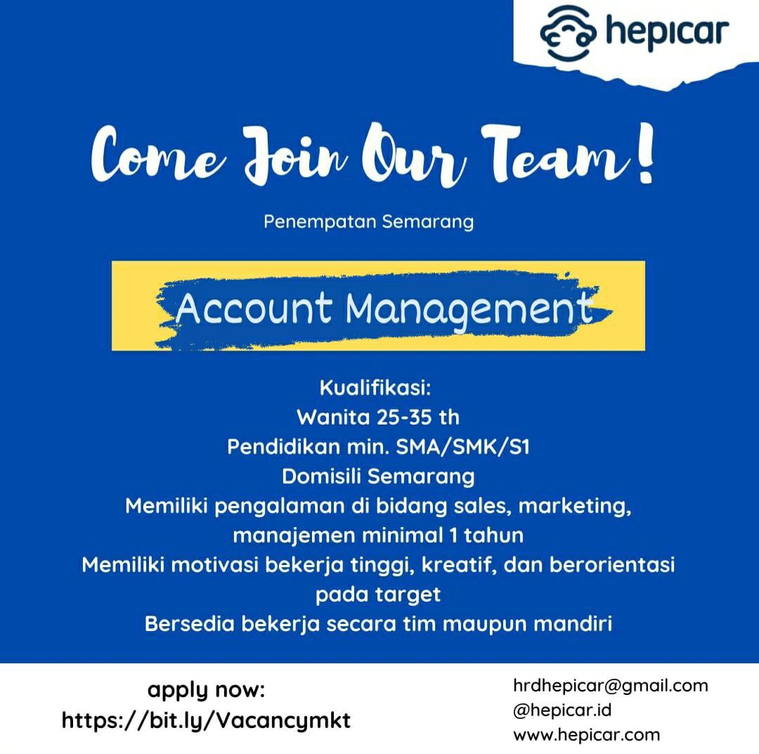 Lowongan Kerja Account Management Hepicar Semarang