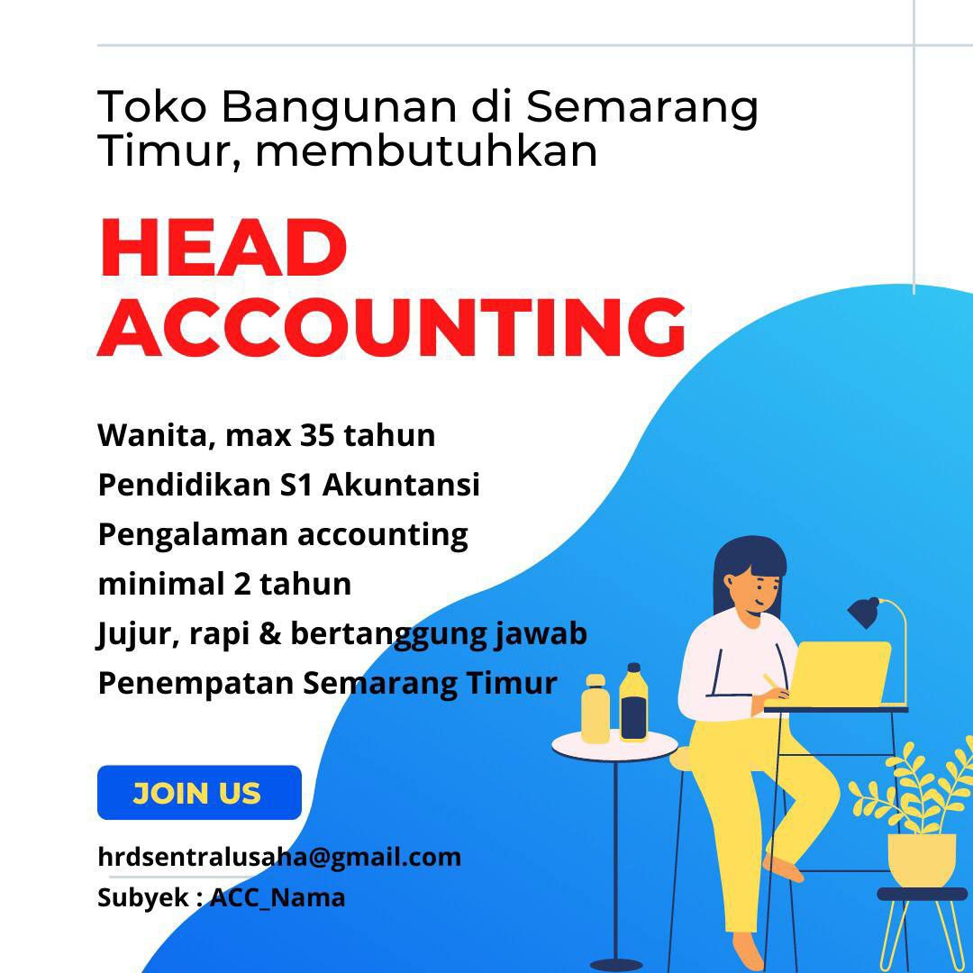 Lowongan Kerja Head Accounting di Sentral Usaha Semarang