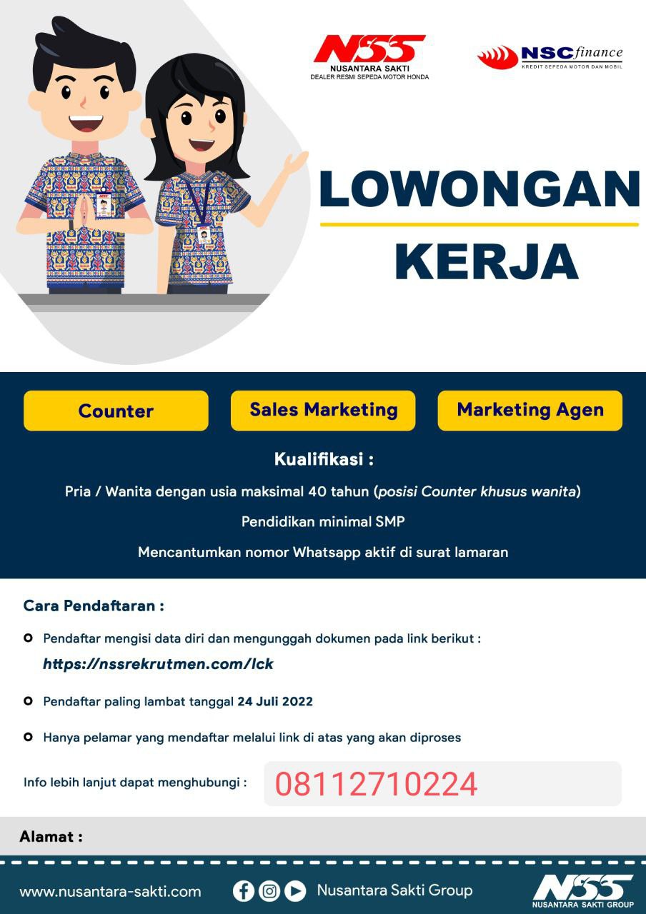 Lowongan Kerja Counter Staf & di Marketing Nusantara Finance Semarang