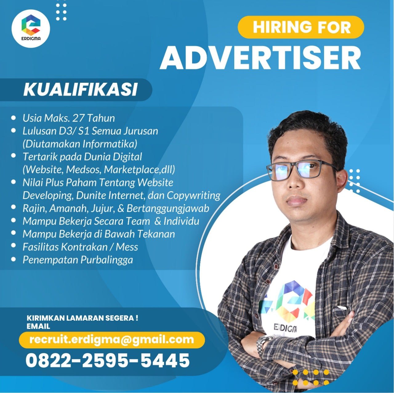 Lowongan Kerja Digital Advertiser di Erdigma Purbalingga