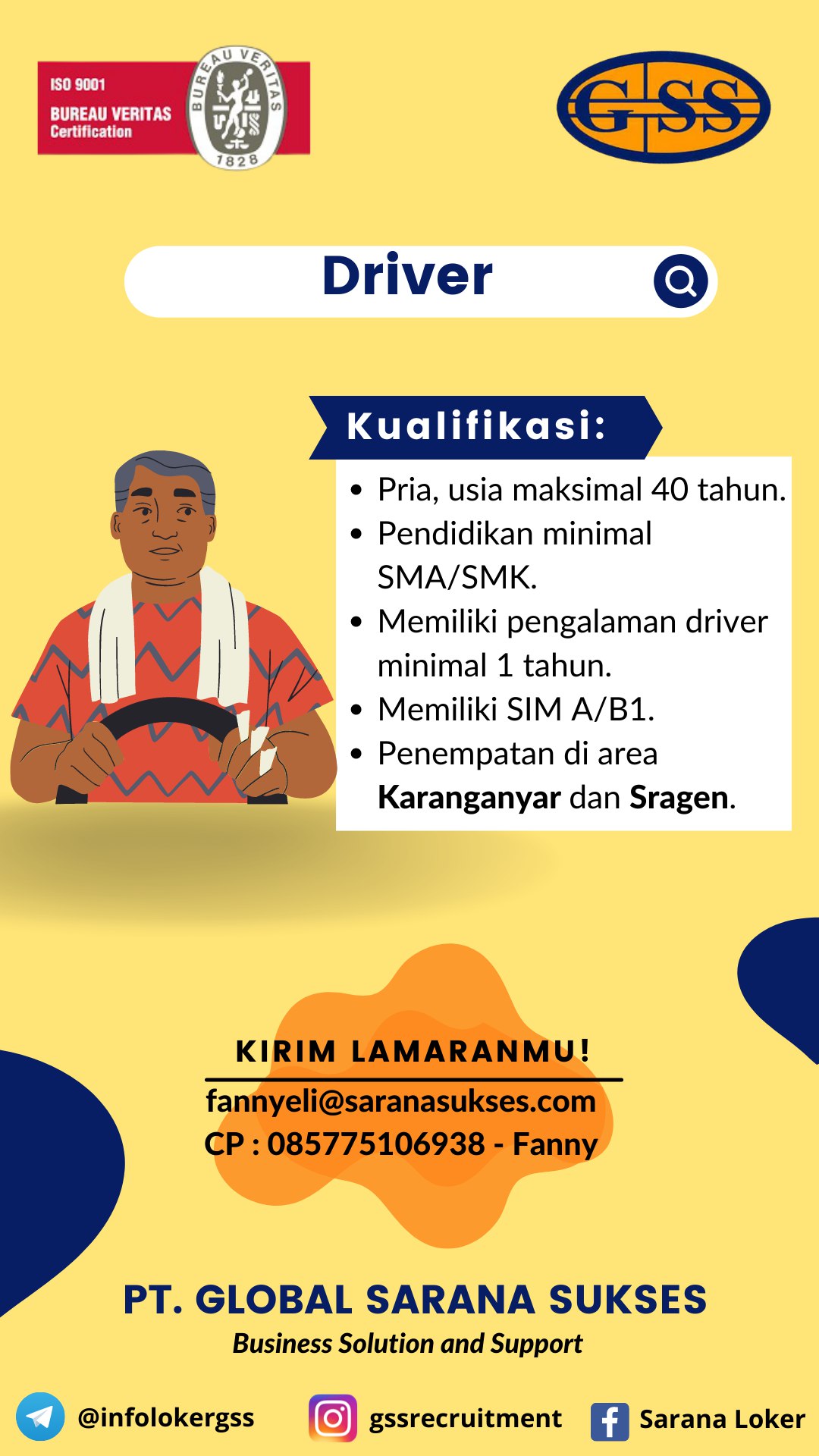 Lowongan Kerja Driver (Sopir) di Sarana Sukses Sragen & Karanganyar