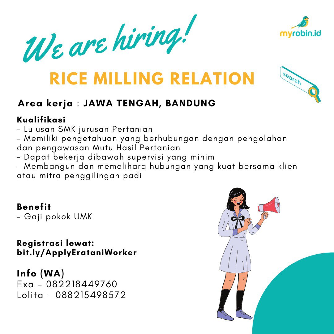Lowongan Kerja Rice Milling Relation di MyRobin.id Area Jawa Tengah