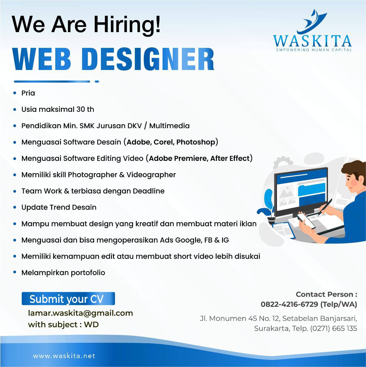 Lowongan Kerja Web Designer di Waskita Surakarta