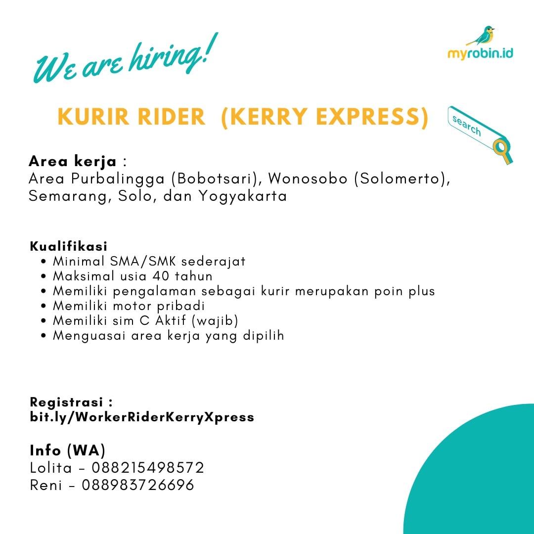 Lowongan Kerja Kurir Rider (Kerry Express) di MyRobin.id Semarang