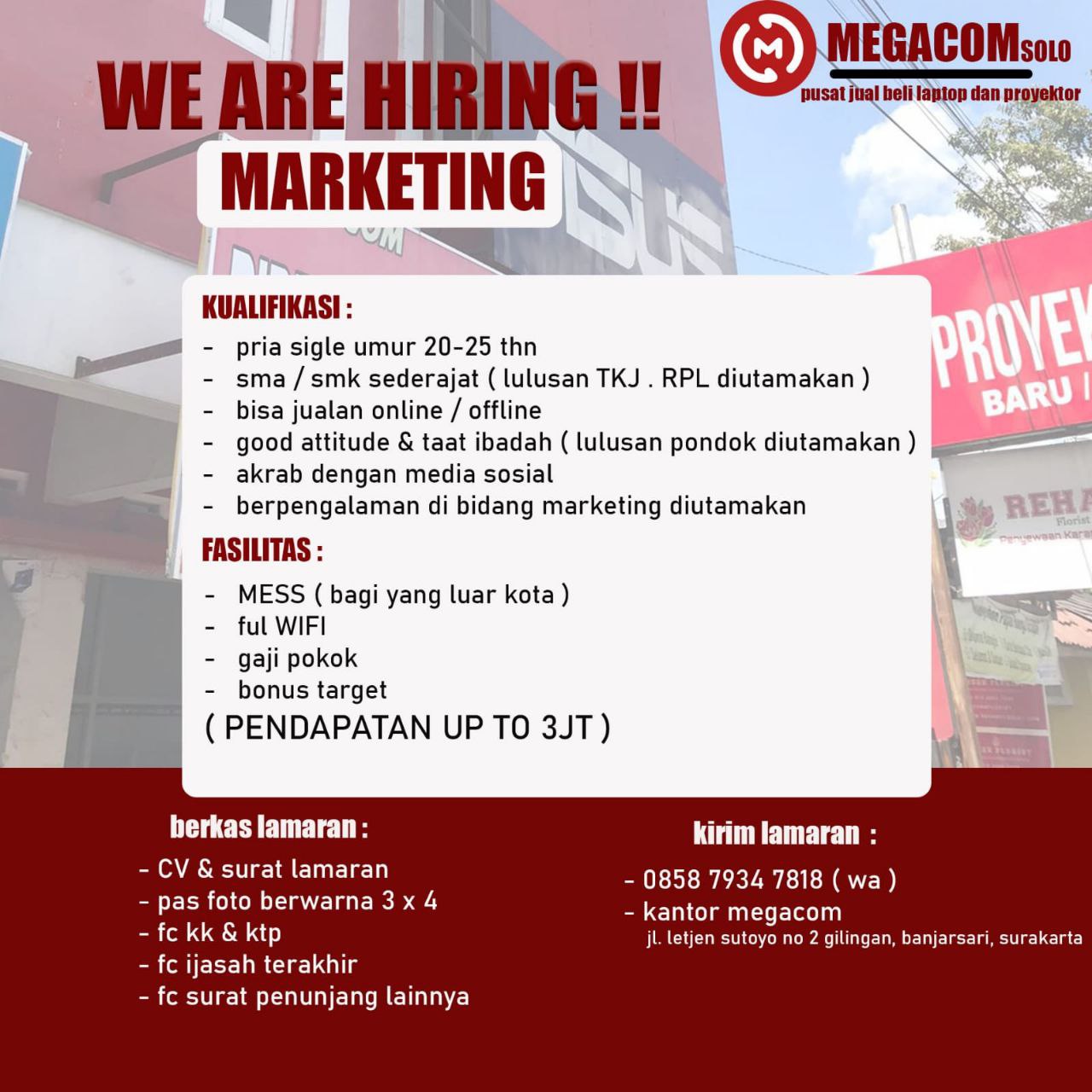 Lowongan Kerja Marketing di Megacom Solo