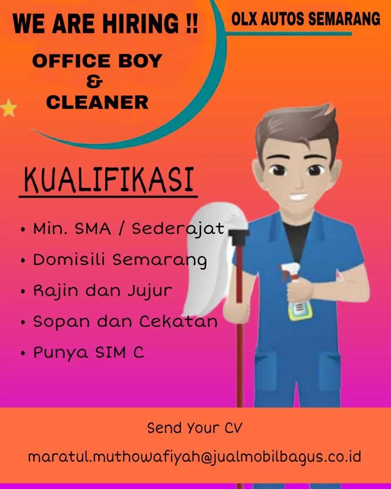 Lowongan Kerja Office Boy & Cleaner di OLX AUTOS Semarang