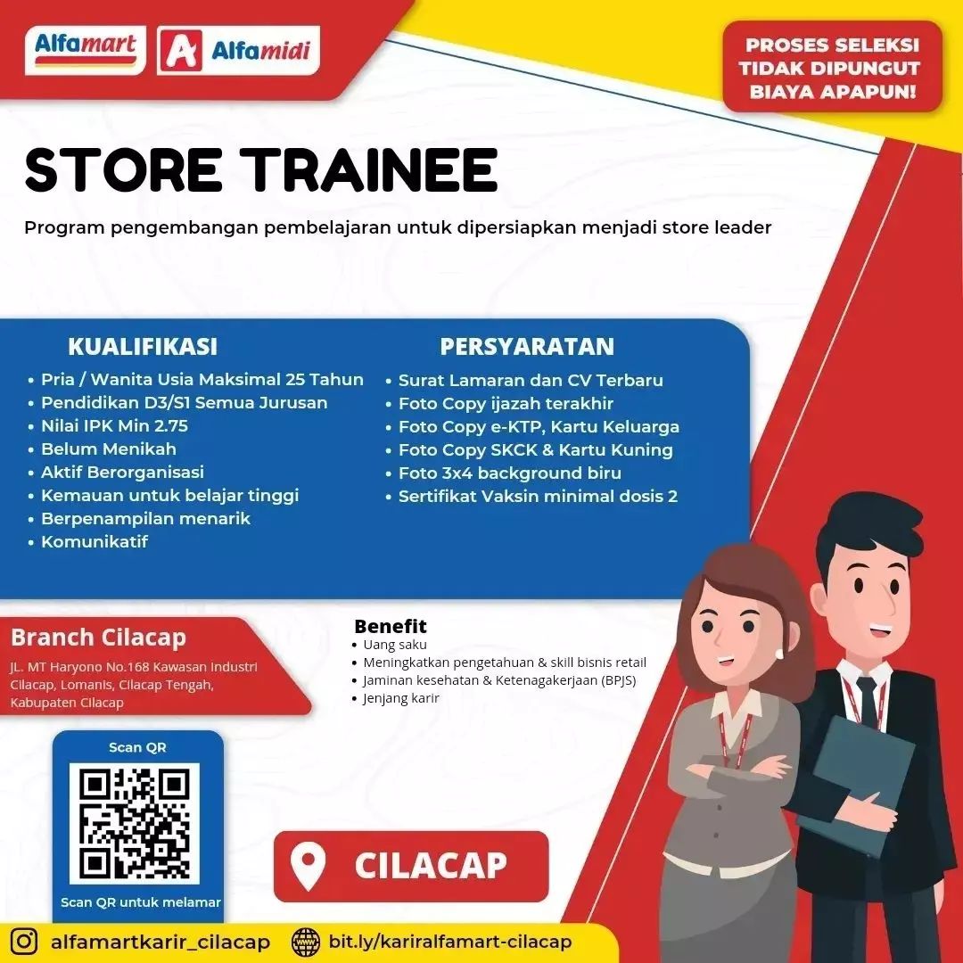 Lowongan Kerja Store Trainee di Alfamart Branch Cilacap