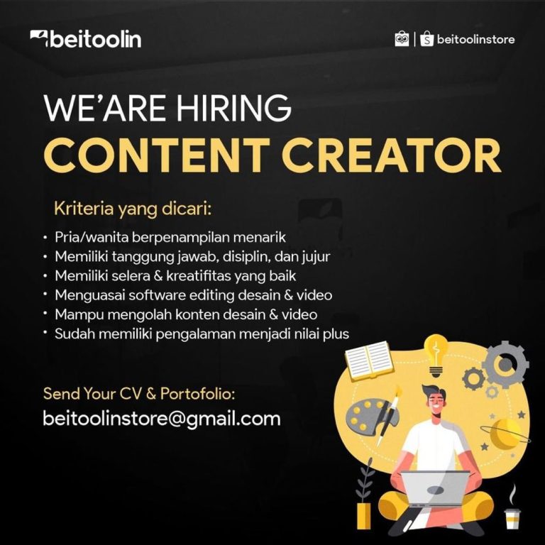 Lowongan Kerja Content Creator Di Beitoolin Semarang - LokerJateng01