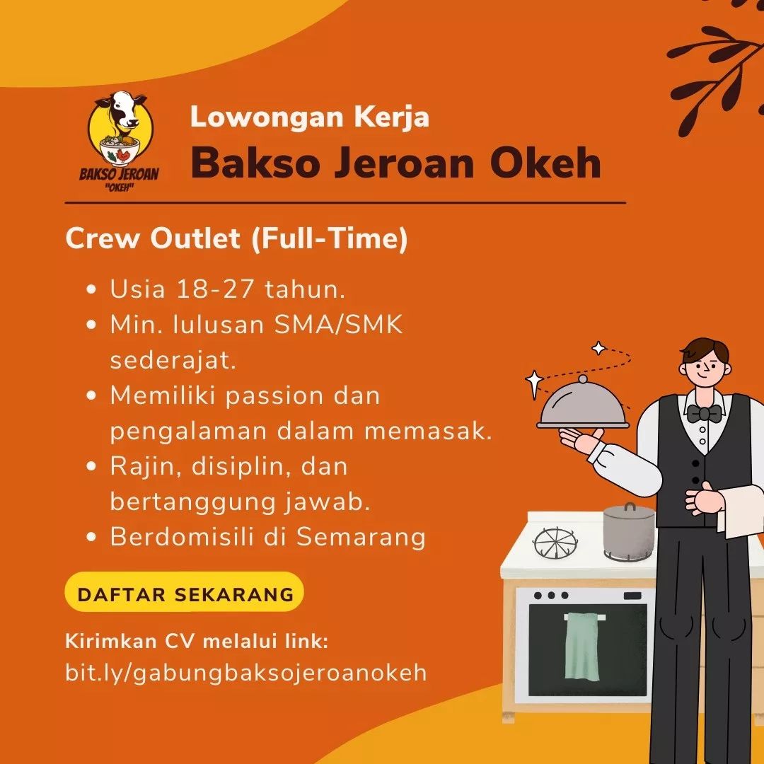 Lowongan Kerja Crew Outlet di Bakso Jeroan Okeh Semarang