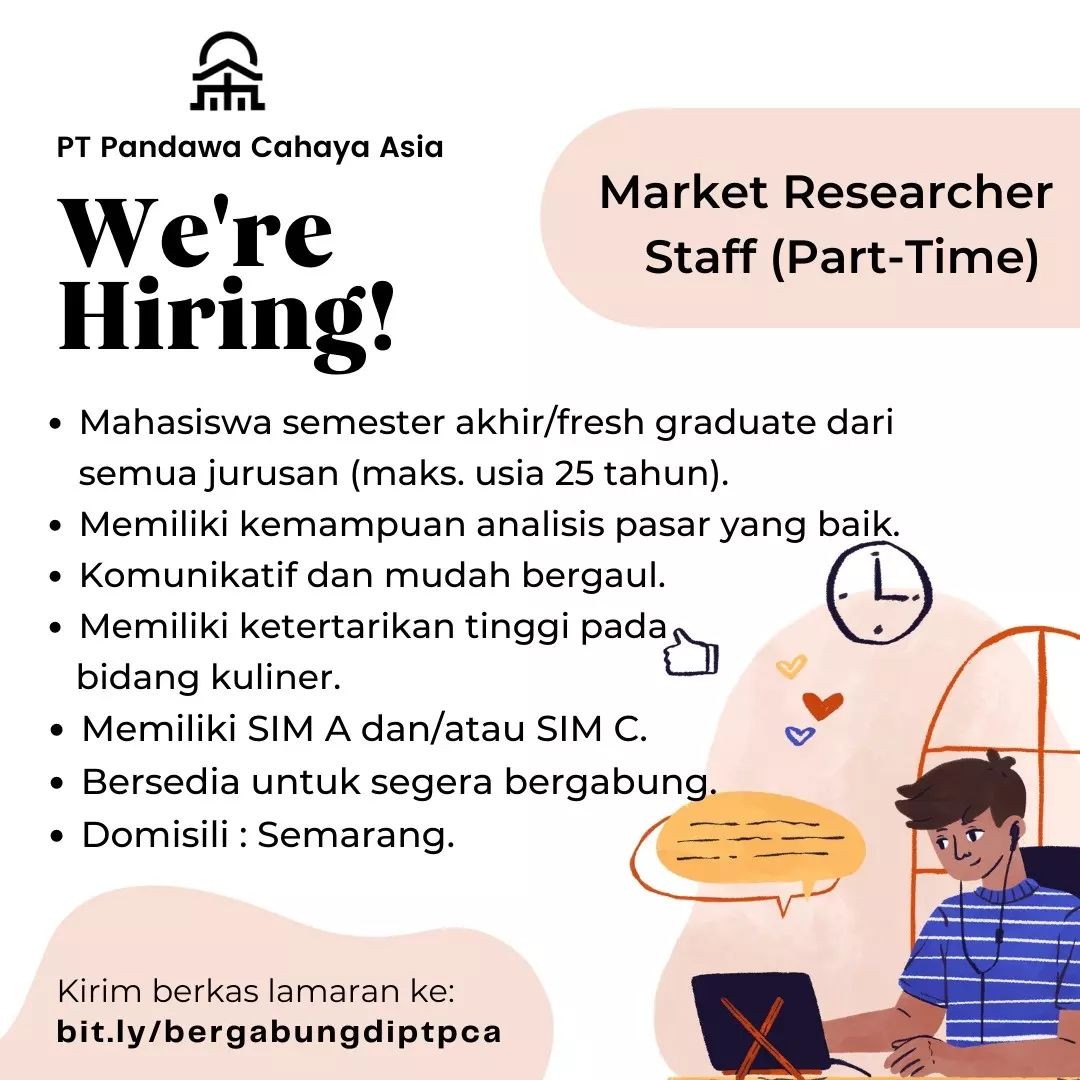 Lowongan Kerja Market Research Staff di PT Pandawa Cahaya Asia Semarang