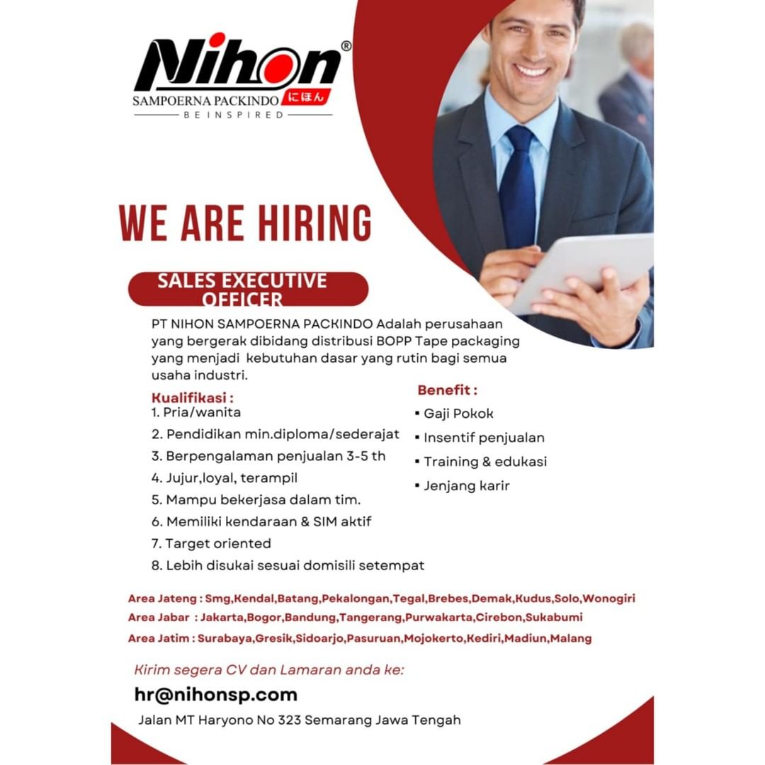 Lowongan Kerja Sales Executive di Nihon Sampoerna Packindo Semarang