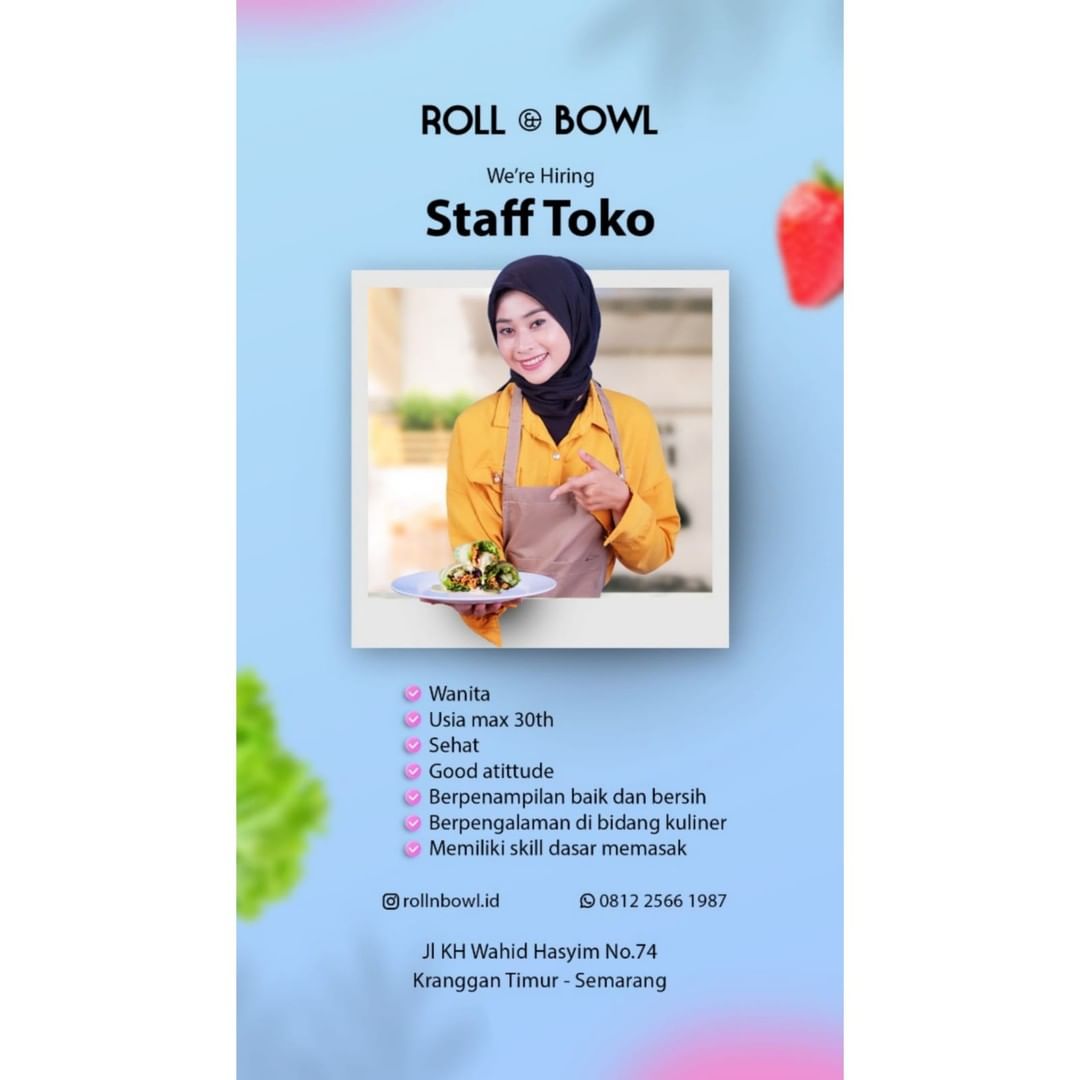 Lowongan Kerja Staff Toko di ROLL & BOWL Semarang