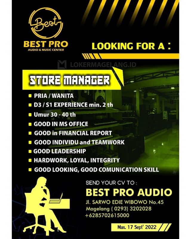 Lowongan Kerja Store Manager di Best Pro Audio & Music Magelang