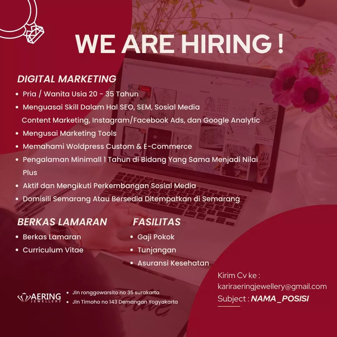 Lowongan Kerja Digital Marketing di Aering Jewellery Semarang