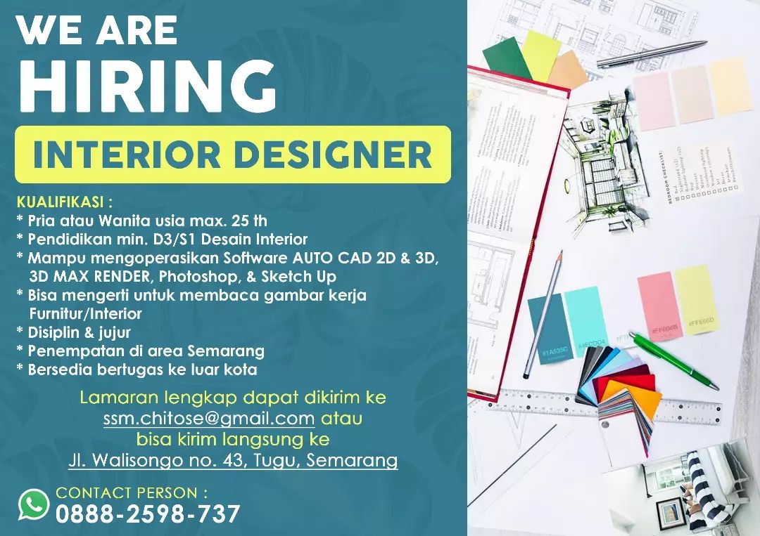 Lowongan Kerja Interior Designer di Chitose Semarang