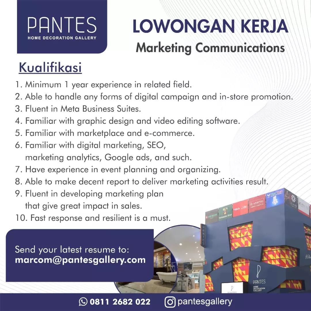 Lowongan Kerja Marketing Communications di Pantes Semarang