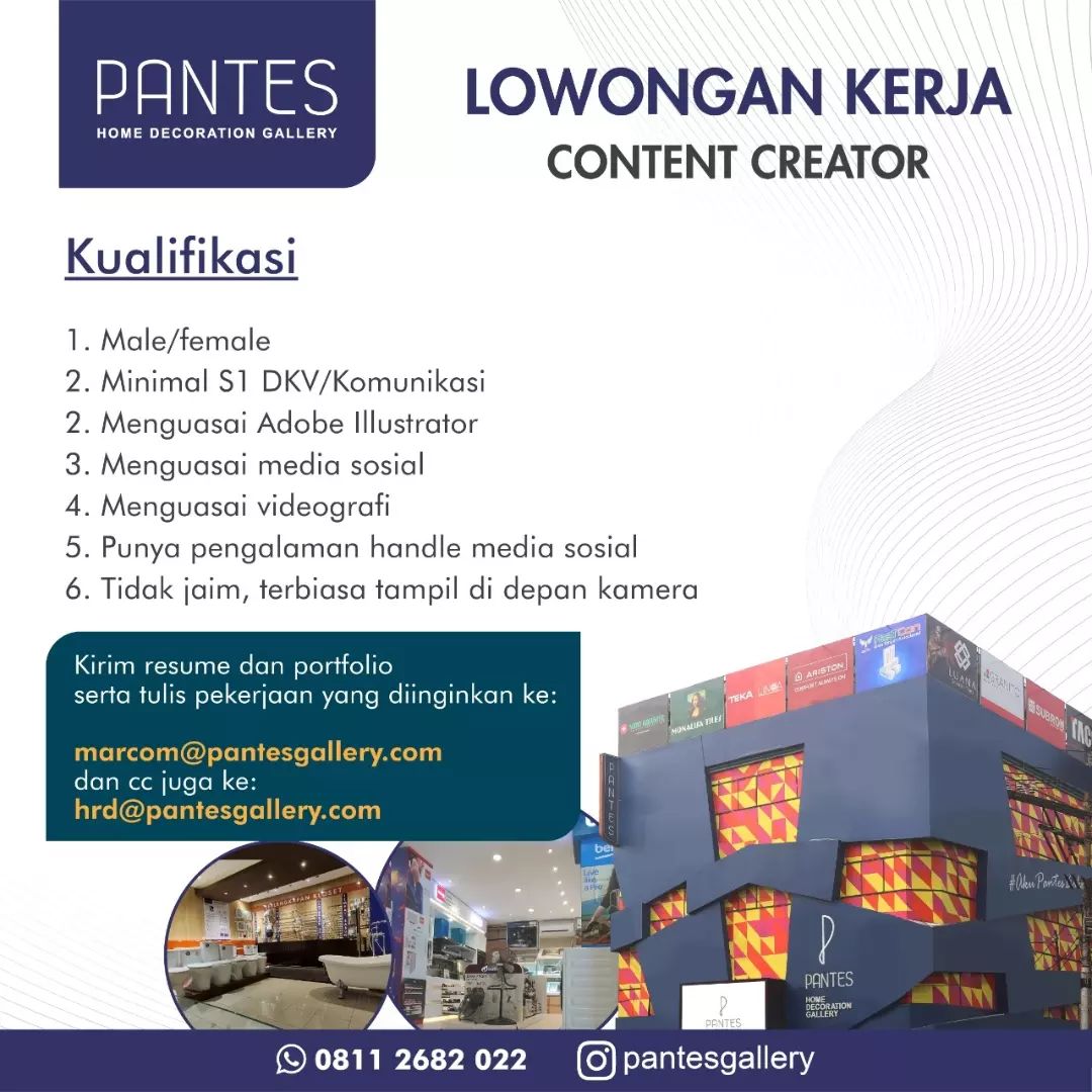 Lowongan Kerja Content Creator di Pantes Semarang