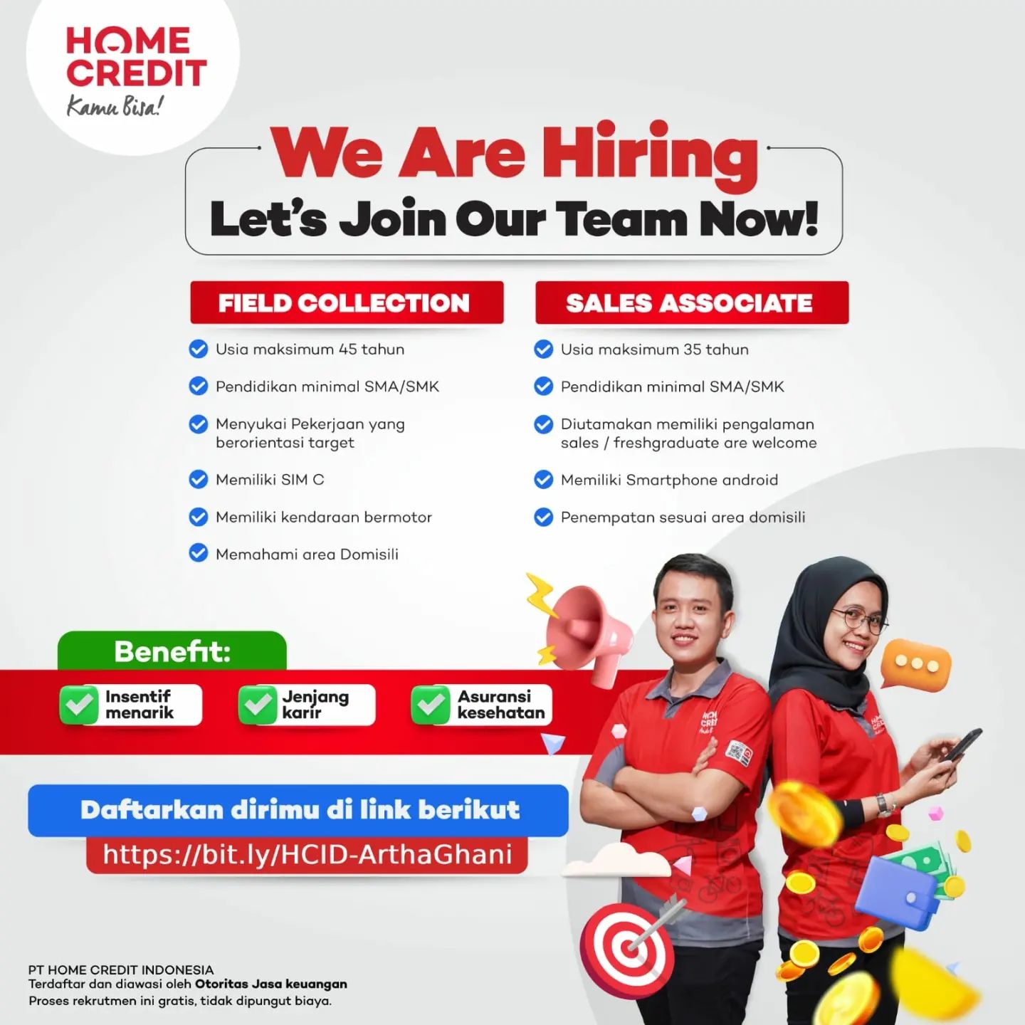 Lowongan Kerja Sales Associate di Home Credit Seluruh Jawa Tengah