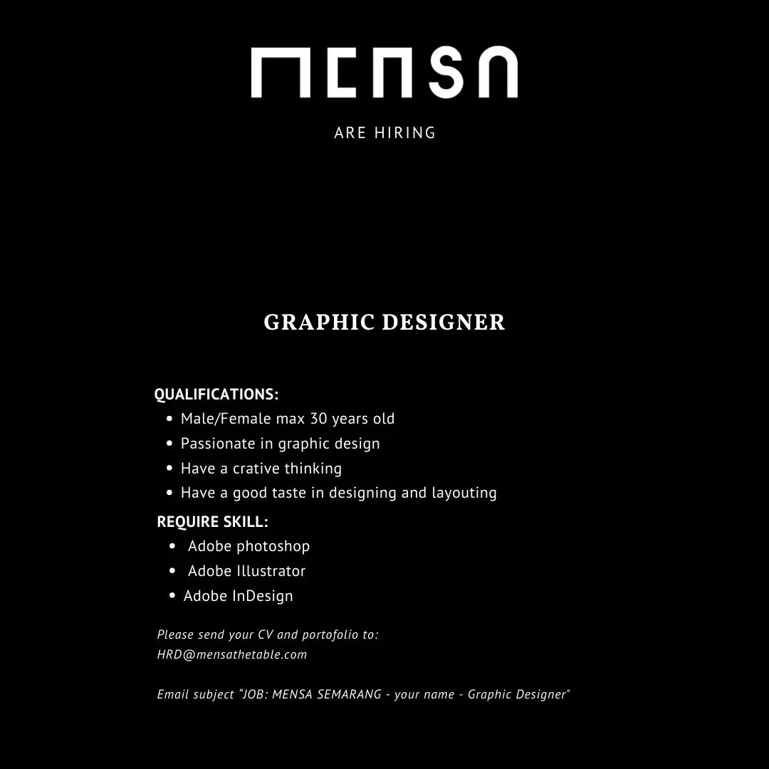 Lowongan Kerja Graphic Designer di Mensa Semarang