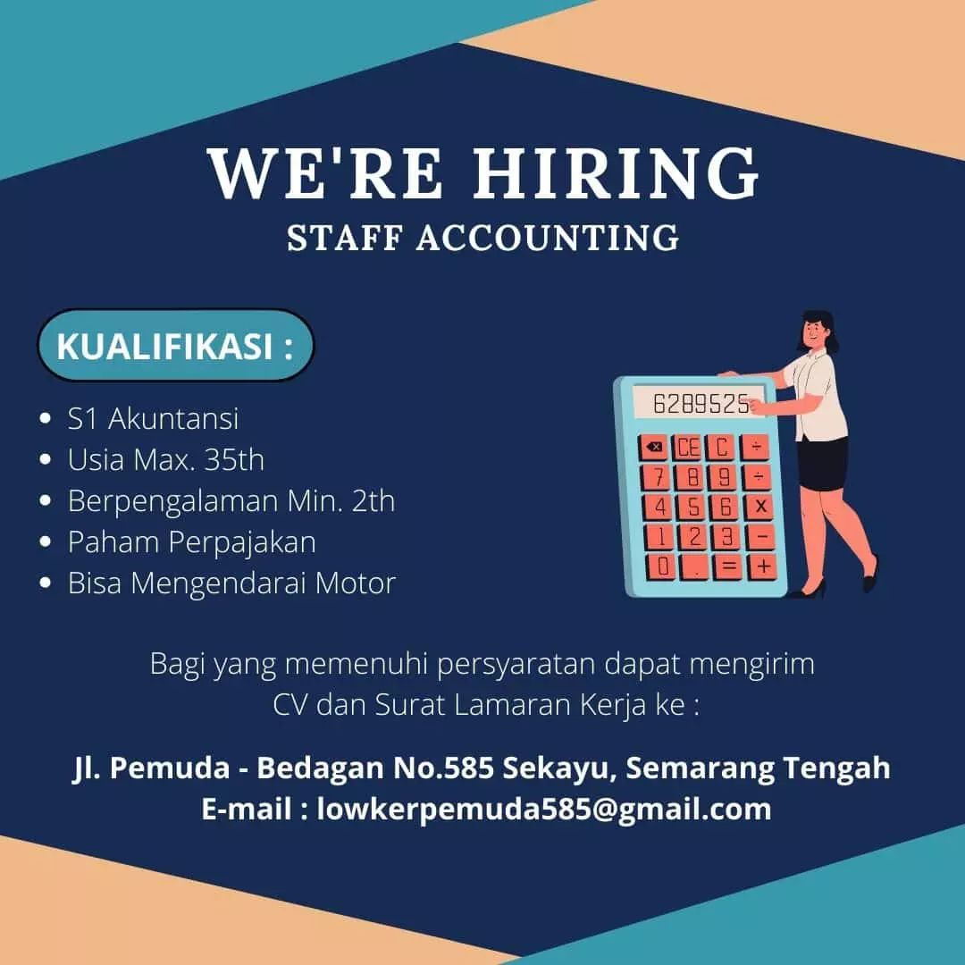 Lowongan Kerja Staff Accounting di Perusahaan Semarang