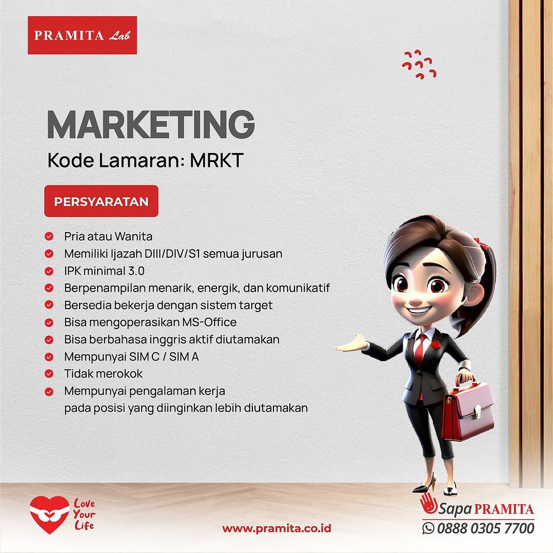 Lowongan Kerja Marketing di Pramita Lab Semarang