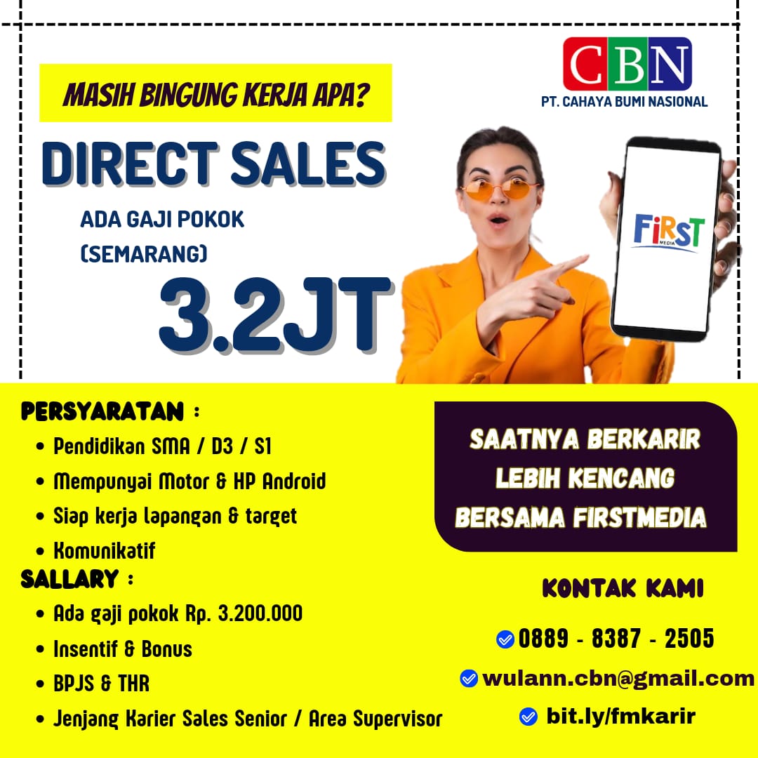 Lowongan Kerja Direct Sales di First Media Semarang